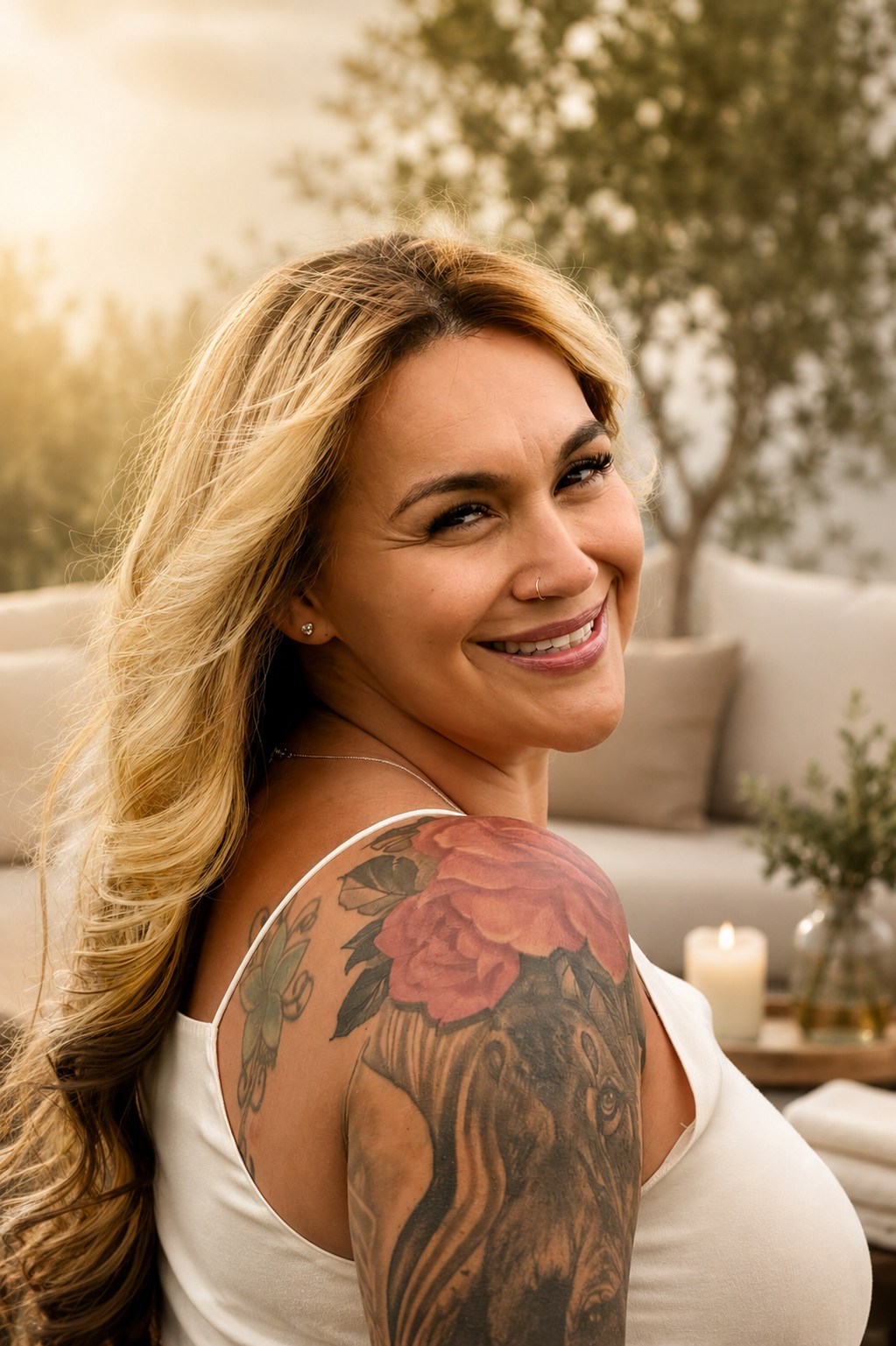 Maria Idalia sharing a candid, warm smile